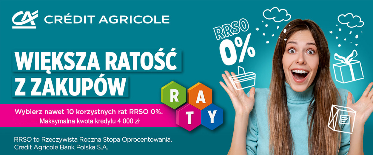 Raty 0% Credit Agricole 4000 zł